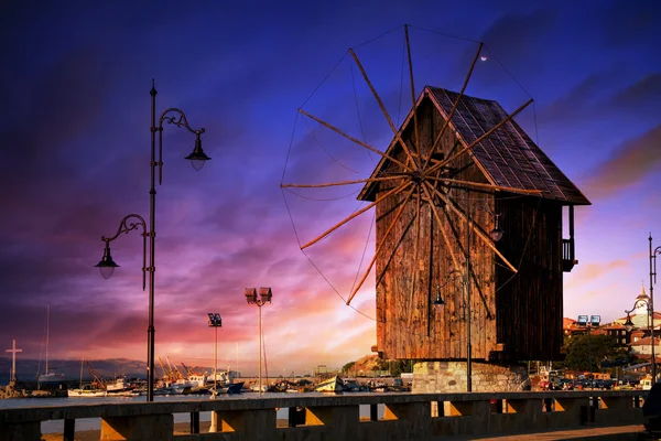 Nesebar Stadt hdr Sonnenuntergang — Stockfoto