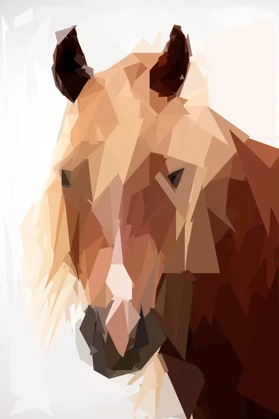 Low poly horse — Stock Photo, Image