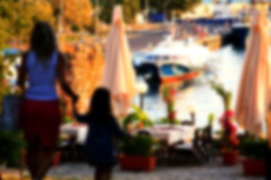 bulanık turistik arka plan 