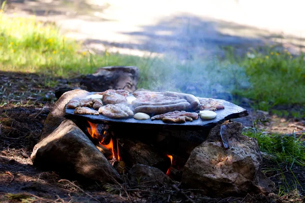 Stone plate bbq — Stock Photo, Image