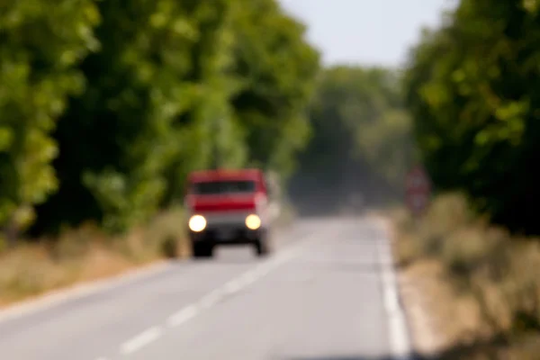 Wazig vrachtwagen — Stockfoto