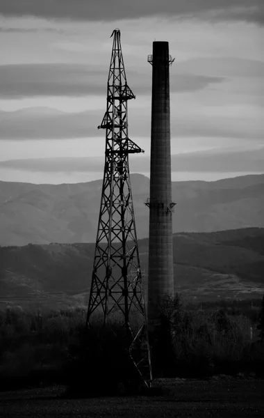 BW endüstriyel arka plan — Stok fotoğraf