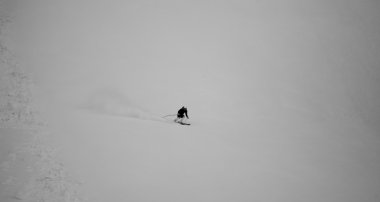 BW kayakçı arka plan