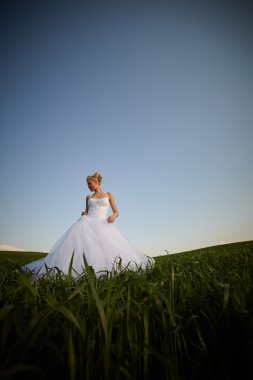 güzel genç sarışın gelin