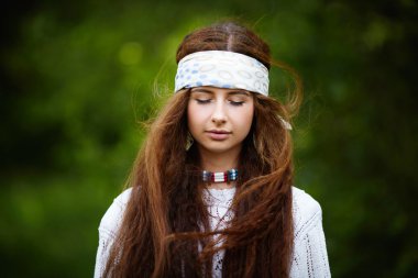 Boho moda stil portre