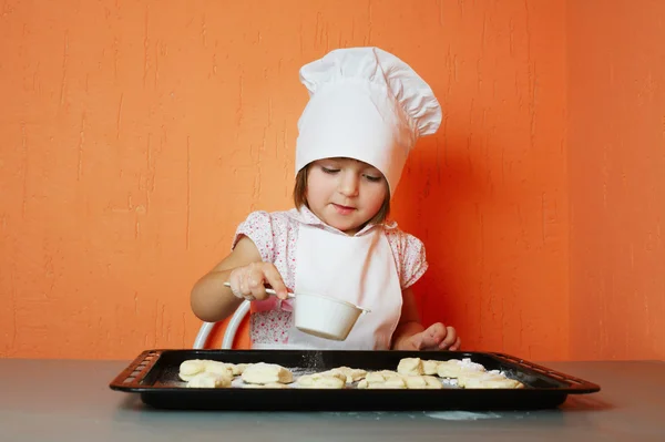 작은 귀여운 요리사 요리 비스킷 — 스톡 사진