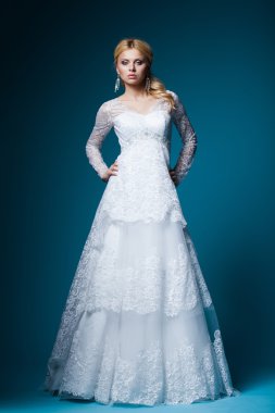 güzel gelin gelinlik mavi