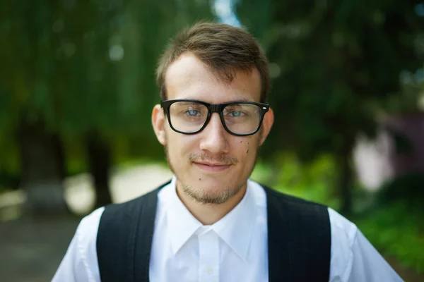안경 젊은 hipster 소년 — 스톡 사진