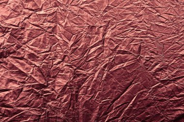 Kırmızı buruşuk kağıt doku makro