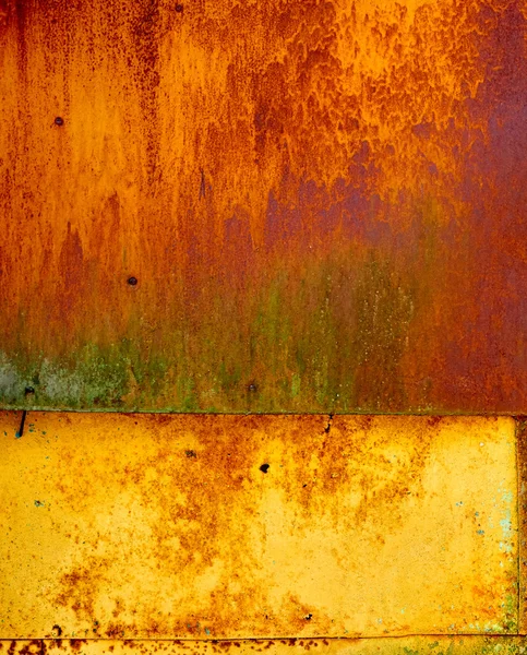 Vieille surface métallique avec rouille — Photo