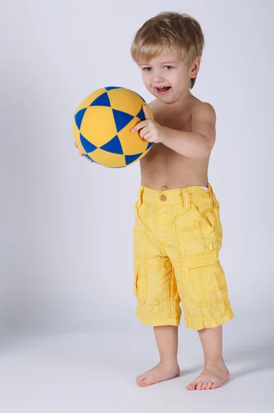 Little happy boy with swimming suit — Stock Photo, Image