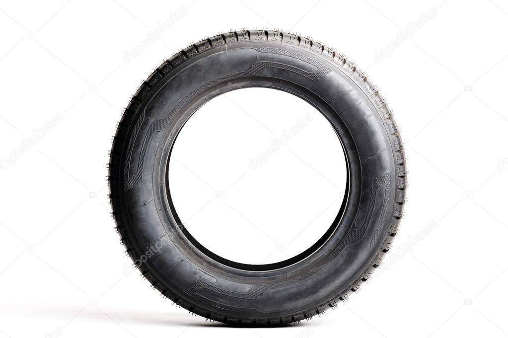 one tire isolated on white