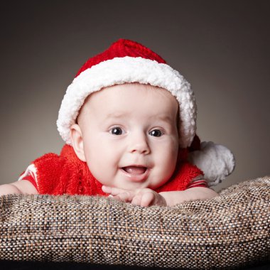 küçük sevimli Noel Baba portresi