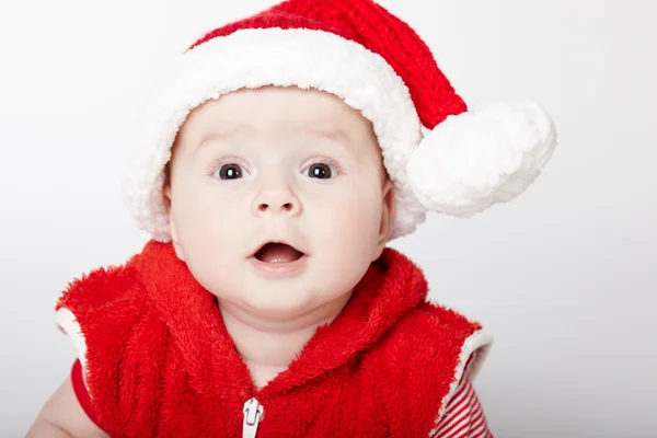 Little cute santa portrait — Stock Photo, Image