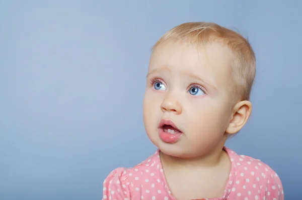 Menina bonito retrato emocional — Fotografia de Stock