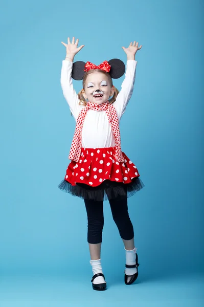 Little girl with mouse mask — Stock Photo, Image