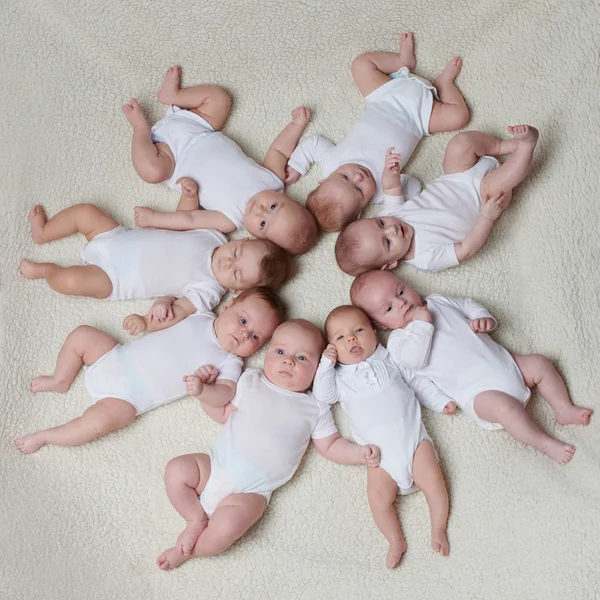 Cute babies on light background — Stock Photo, Image