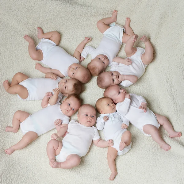 Cute babies on light background — Stock Photo, Image