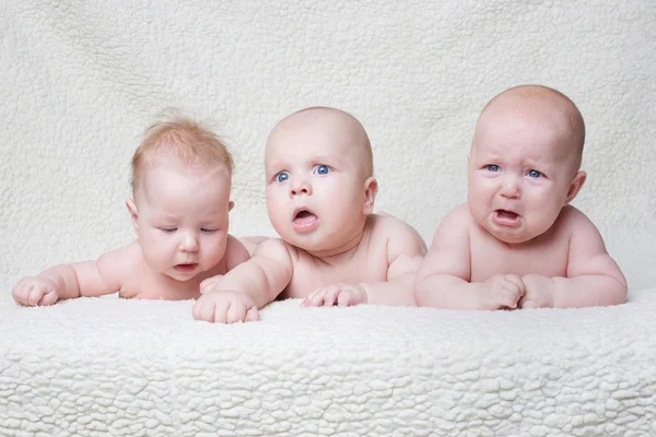 Cute babies on light background — Stock Photo, Image