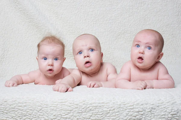 Cute babies on light background — Stock Photo, Image