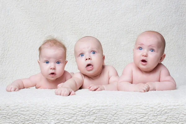 Cute babies on light background — Stock Photo, Image