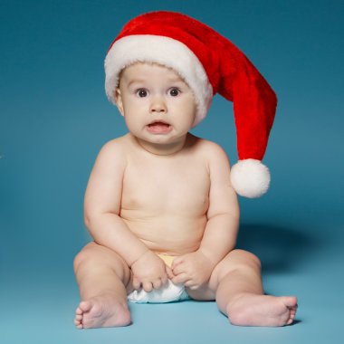 çocuk bezi Santa Claus şapka ile