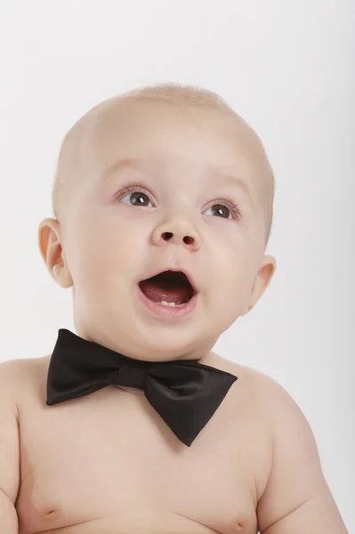 Little beautiful boy with bow tie — Stock Photo, Image