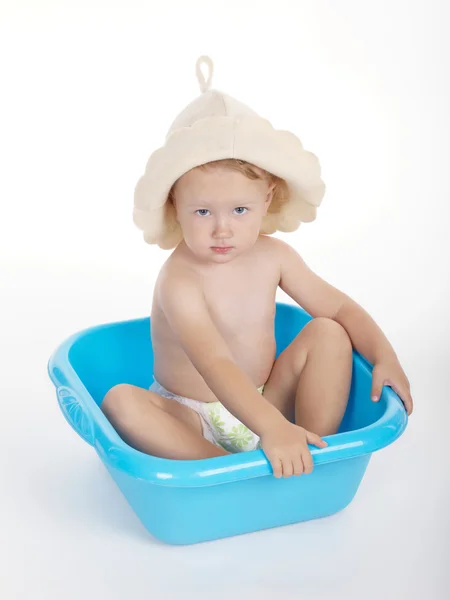 Cute little boy in bath — Stock Photo, Image