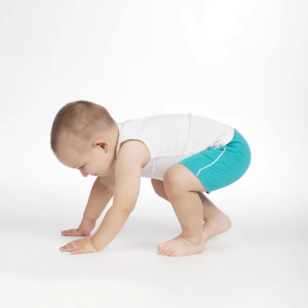 Little boy on white background — Stock Photo, Image