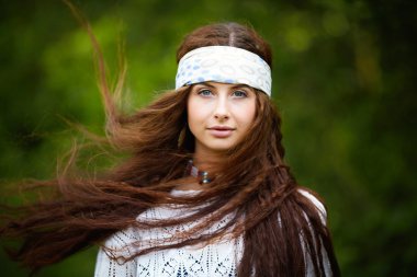 Boho moda stil portre