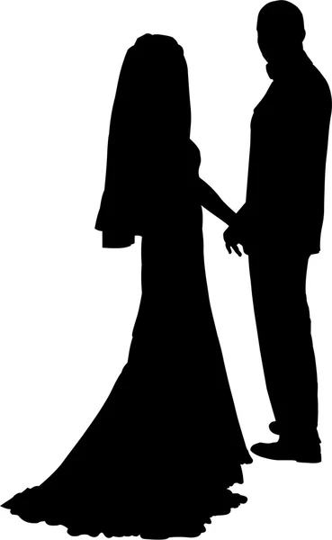 Wedding Couple Silhouette Stock Vector Image by ©lineartestpilot #16984339