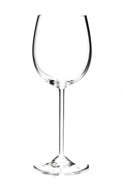 Bicchiere da vino su sfondo bianco e illuminazione del cerchio — Foto Stock