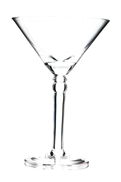 Martini glass on white background abd rim lighting — Stock Photo, Image