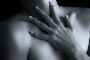 kadın boyun ve el duygu sanatsal dönüşüm vücut scape