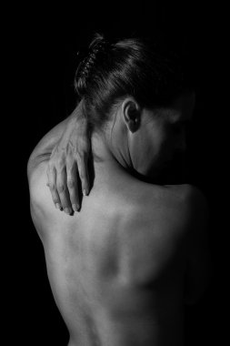 geri içinde alçak ışık duygu sanatsal conversio kadın cesedi scape