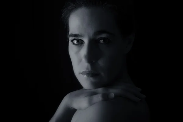 Körperbild der Frau Hals und Hand Emotion künstlerische Umsetzung — Stockfoto