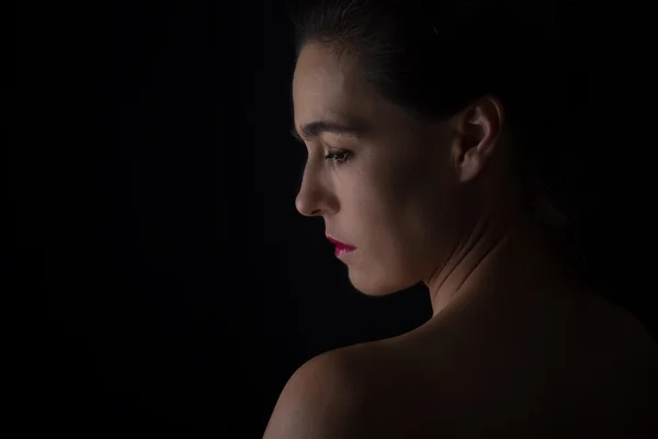 Body scape of woman neck and hand emotion conversão artística — Fotografia de Stock