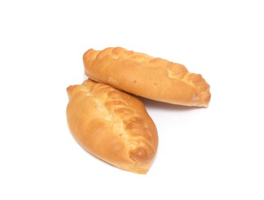 Beyaz arka planda izole edilmiş turtalar ve puflar..