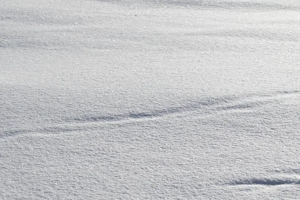 Ślady Stóp Śniegu Białym Tle Śniegu — Zdjęcie stockowe