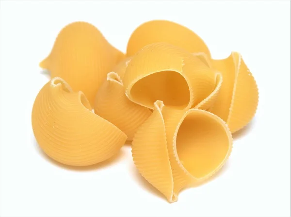 Conchiglia Pasta Sfondo Bianco — Foto Stock