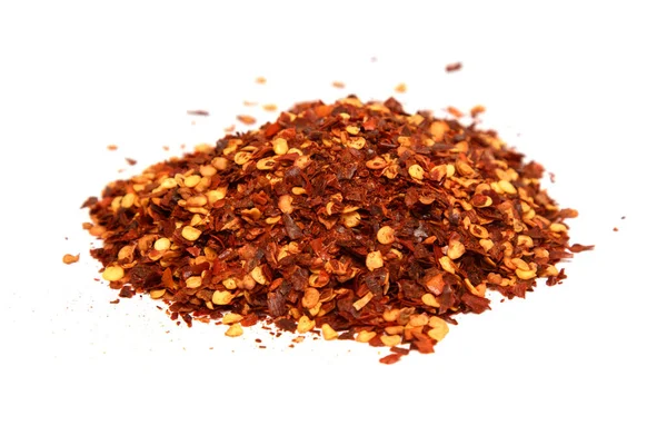 Przyprawy Czerwony Pieprz Małe Kawałki Chili — Zdjęcie stockowe