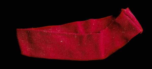 Красная Тряпка Черном Фоне — стоковое фото