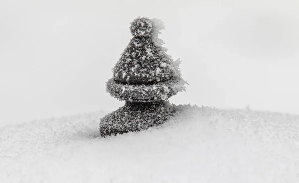 Valla Metálica Naturaleza Invernal —  Fotos de Stock