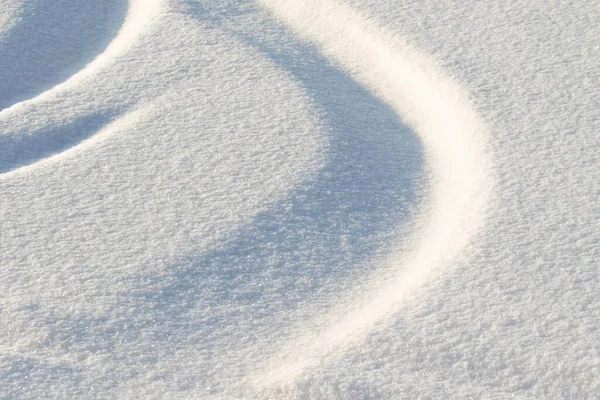 Ślady Stóp Śniegu Białym Tle Śniegu — Zdjęcie stockowe