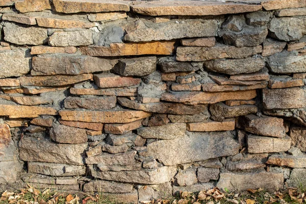 Granieten Stenen Muur Achtergrond Textuur — Stockfoto
