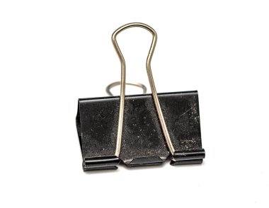 Beyaz arka planda eski kirli siyah ofis klibi