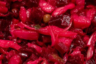 Pancar salatası, sirke sosu yakın plan..