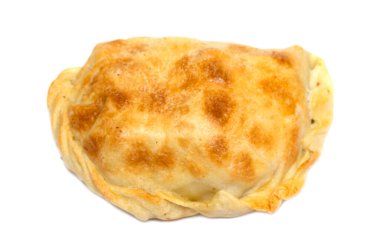 Kızarmış turta, yiyecek, beyaz arka planda..