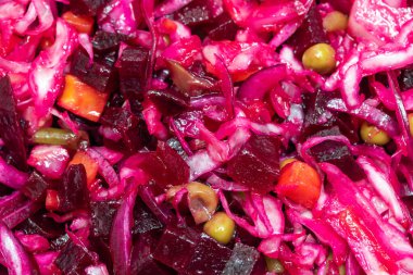 Doku, pancar salatası sirke, arka plan olarak yiyecek..