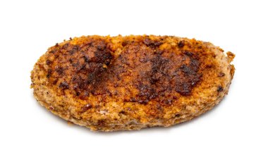 Izgara pirzola beyaz arkaplanda izole edilmiş..